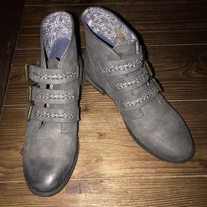 Gray booties
